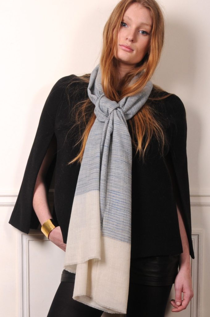 a striped pashmina is the perfect scarf for spring